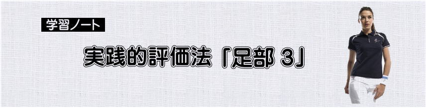 小柳手技療法の学習　評価法　実践的評価法　「足部３」　