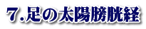 7.足の太陽膀胱経