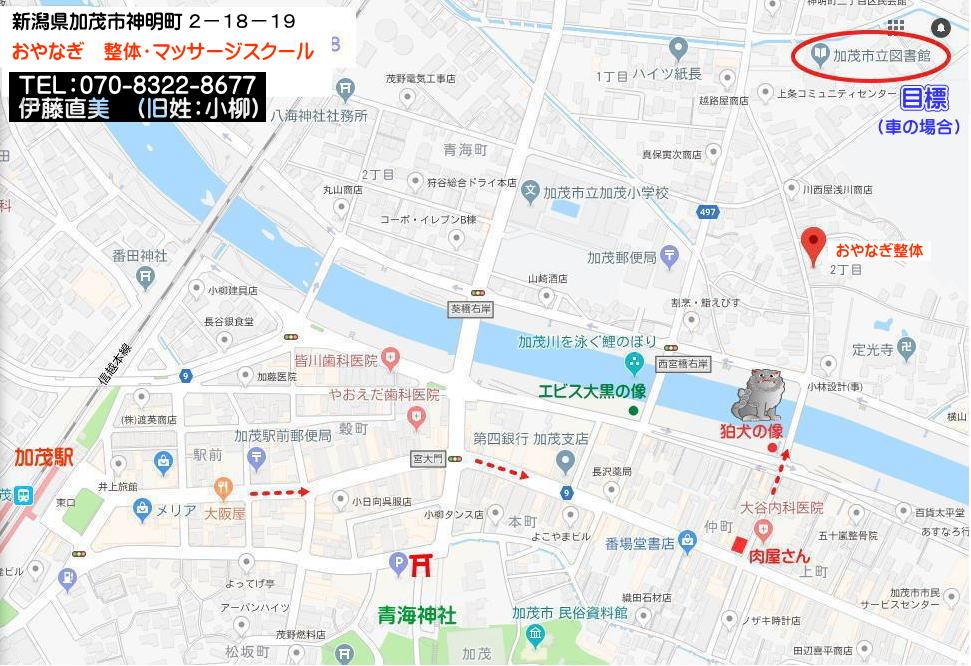 小柳手技療法の地図